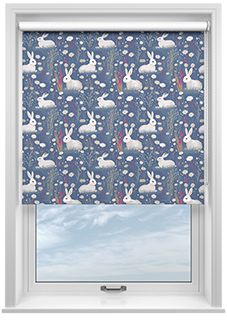 Bunny Meadows, Periwinkle - Twist&Fit Roller Blind